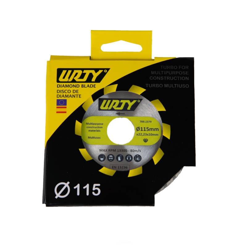 Turbo diamond disc for multipurpose construction materials 115 x 22,23 segment 10 mm 