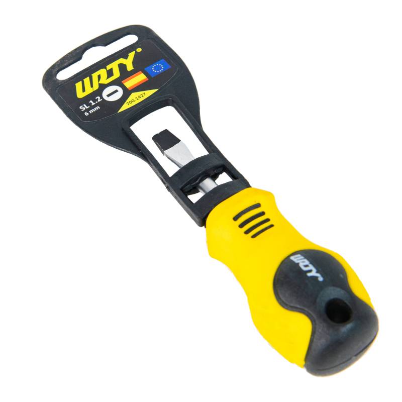 Straight slotted screwdriver 1.2mm extra short